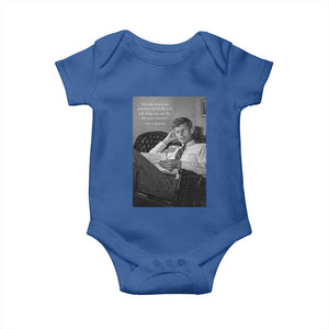 John F Kennedy Quote Baby Onesie American President History TS14 Royal Blue Print Your Wear