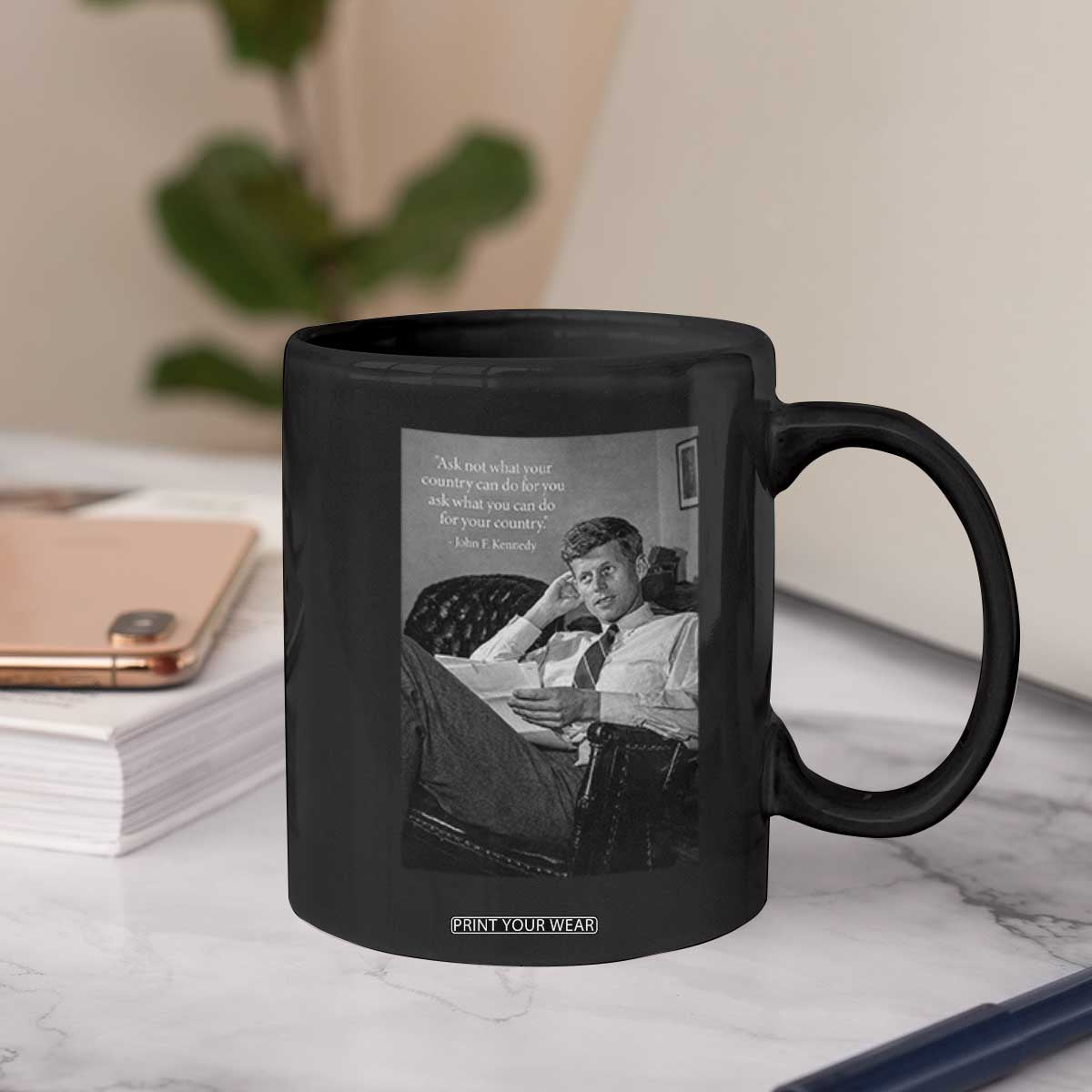 John F Kennedy Quote Coffee Mug American President History TS14 Print Your Wear