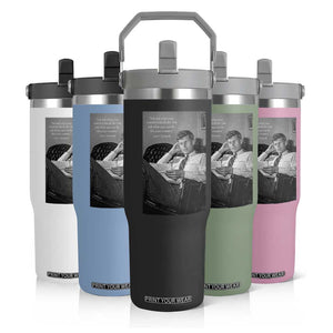 John F Kennedy Quote Flip Straw Tumbler American President History TS14 Print Your Wear