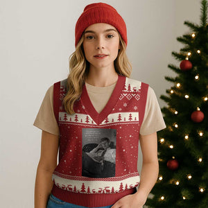 John F Kennedy Quote V-Neck Knit Sweater Vest American President History TS14 Red Beige Print Your Wear