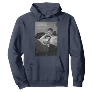 John F Kennedy Quote Hoodie American President History TS14 Navy Print Your Wear