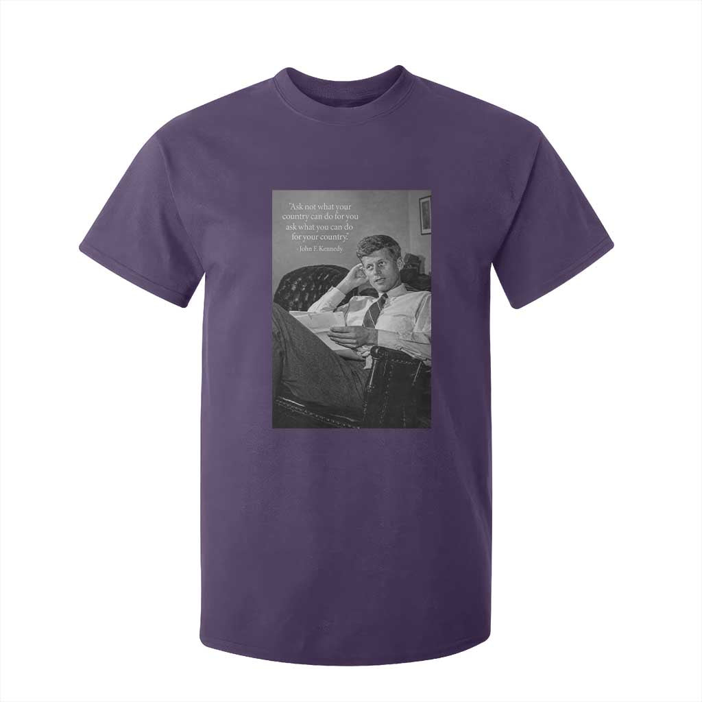 John F Kennedy Quote T Shirt For Kid American President History TS14 Purple Print Your Wear