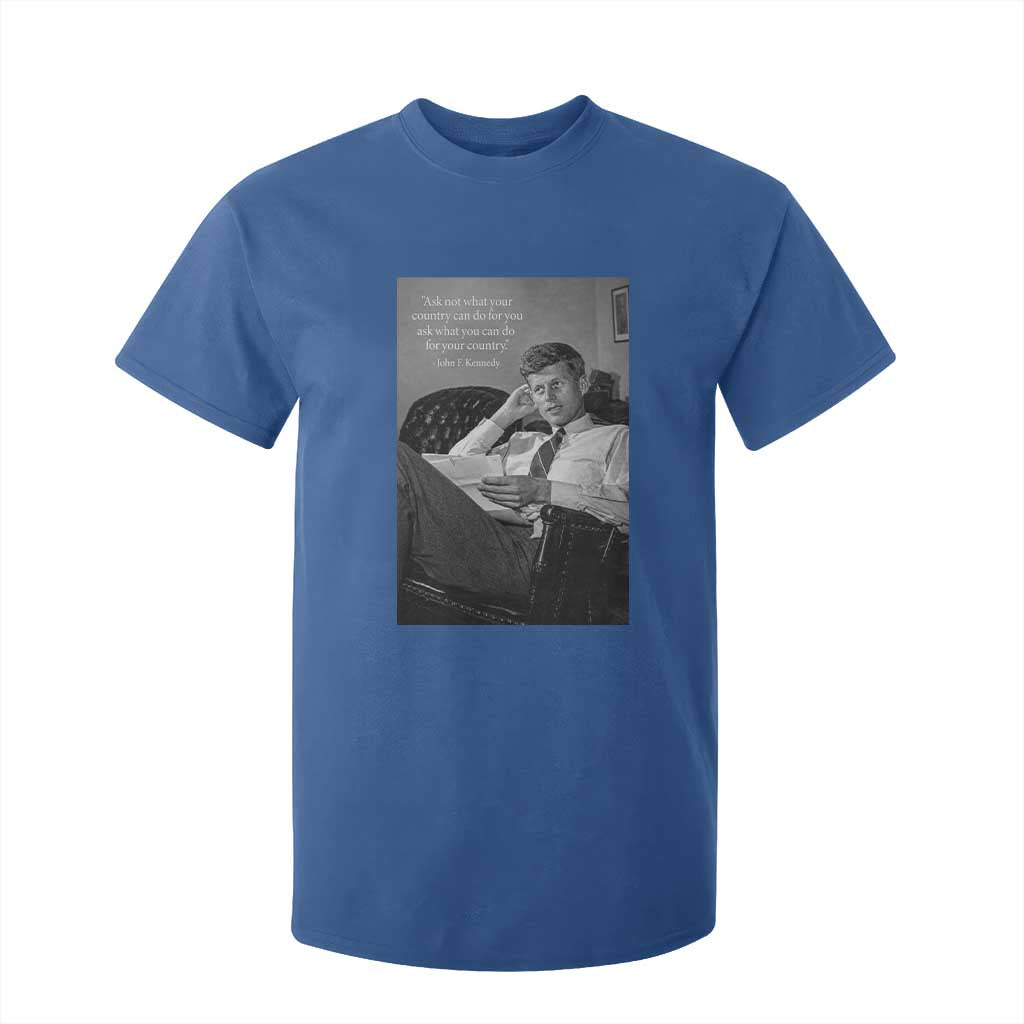 John F Kennedy Quote T Shirt For Kid American President History TS14 Royal Blue Print Your Wear