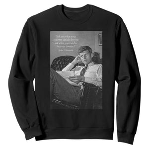 John F Kennedy Quote Sweatshirt American President History TS14 Black Print Your Wear