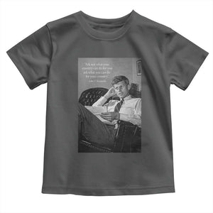 John F Kennedy Quote Toddler T Shirt American President History TS14 Dark Heather Print Your Wear