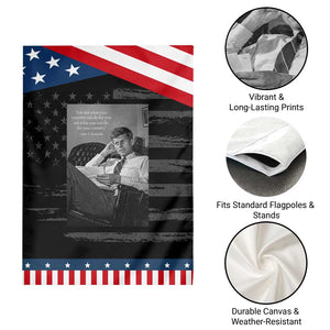 John F Kennedy Quote Garden Flag American President History TS14 Print Your Wear