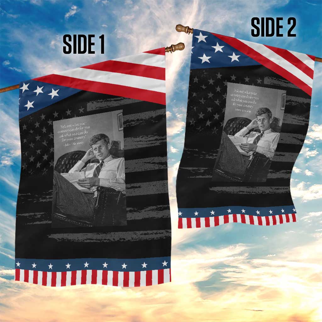 John F Kennedy Quote Garden Flag American President History TS14 Print Your Wear