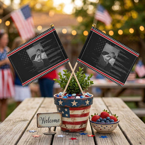 John F Kennedy Quote Patriotic Handheld Flag American President History