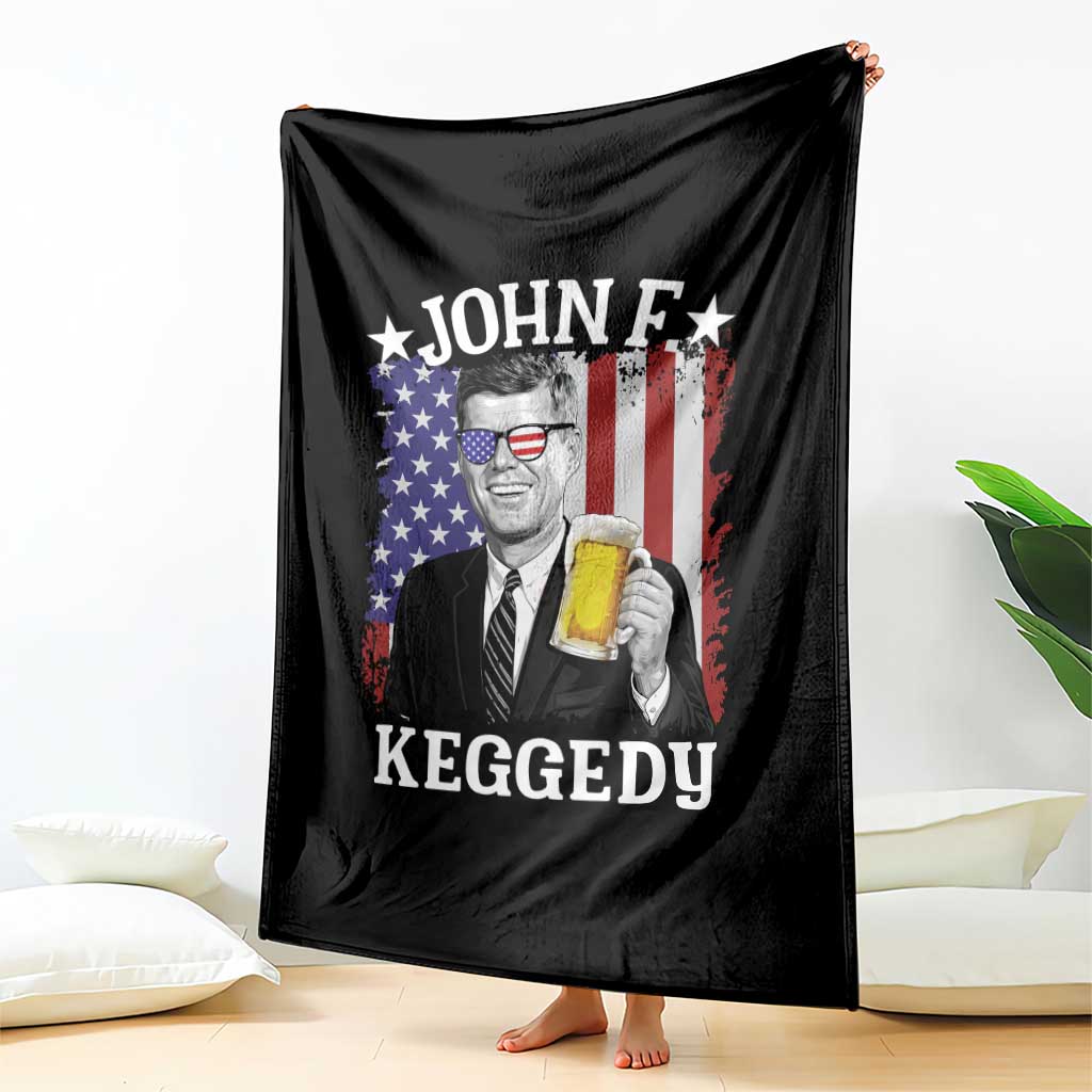 John F Kennedy Throw Blanket 4th of July America Flag Beer TS14 Print Your Wear