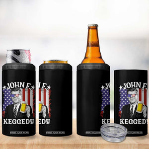 John F Kennedy 4 in 1 Can Cooler Tumbler 4th of July America Flag Beer TS14 Print Your Wear