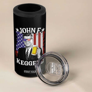 John F Kennedy 4 in 1 Can Cooler Tumbler 4th of July America Flag Beer TS14 Print Your Wear