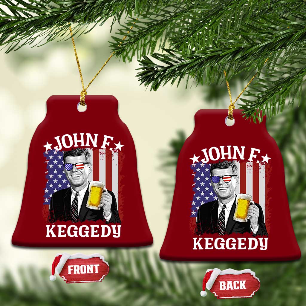 John F Kennedy Ceramic Ornament 4th of July America Flag Beer TS14 Print Your Wear