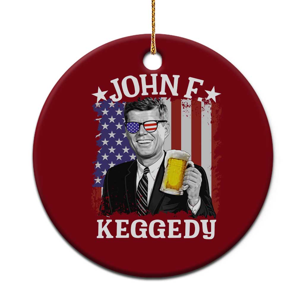John F Kennedy Ceramic Ornament 4th of July America Flag Beer TS14 1pc Red Print Your Wear