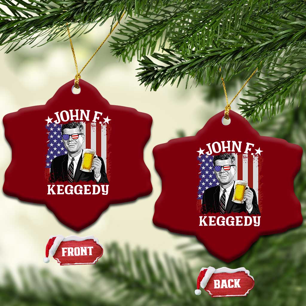 John F Kennedy Ceramic Ornament 4th of July America Flag Beer TS14 Print Your Wear