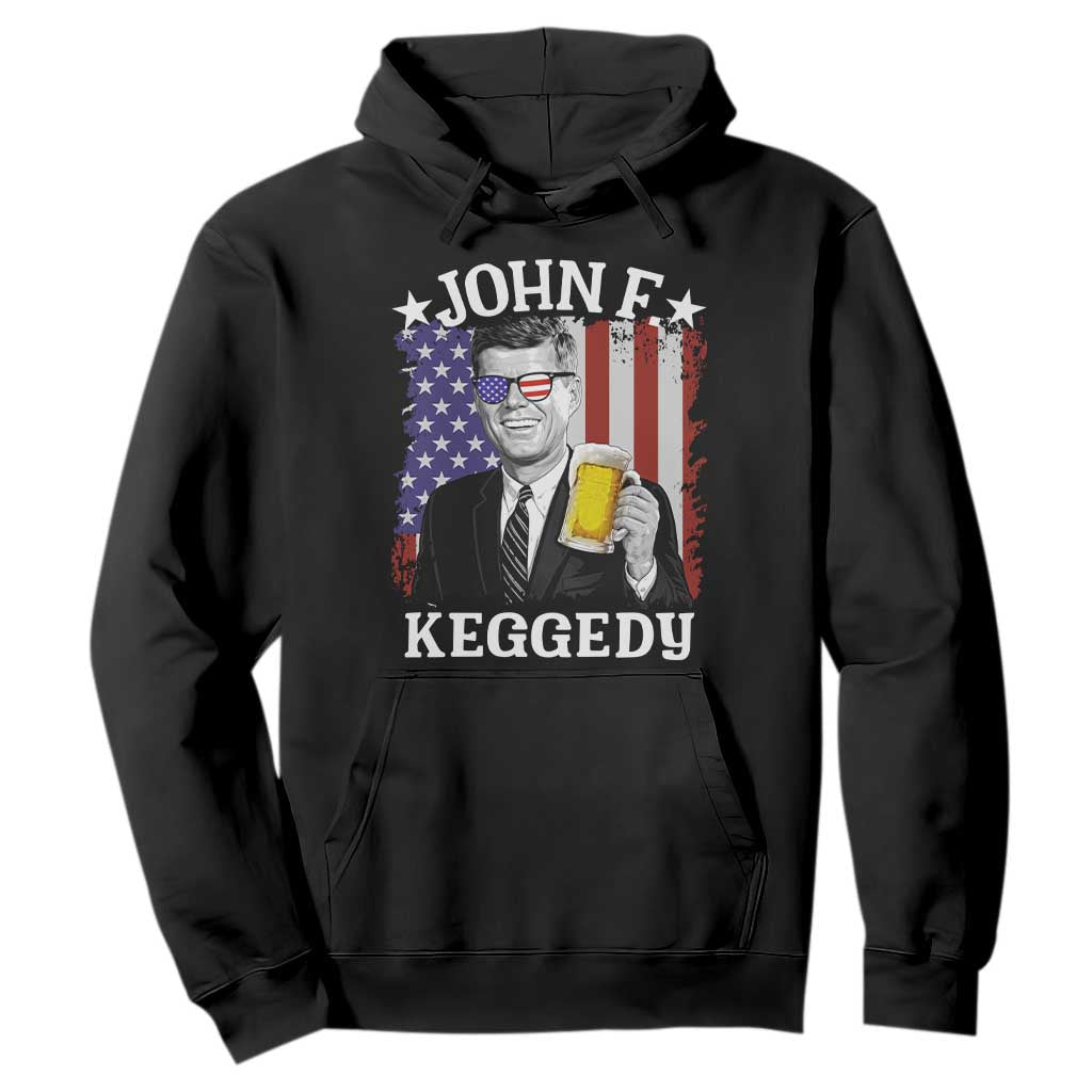 John F Kennedy Hoodie 4th of July America Flag Beer TS14 Black Print Your Wear