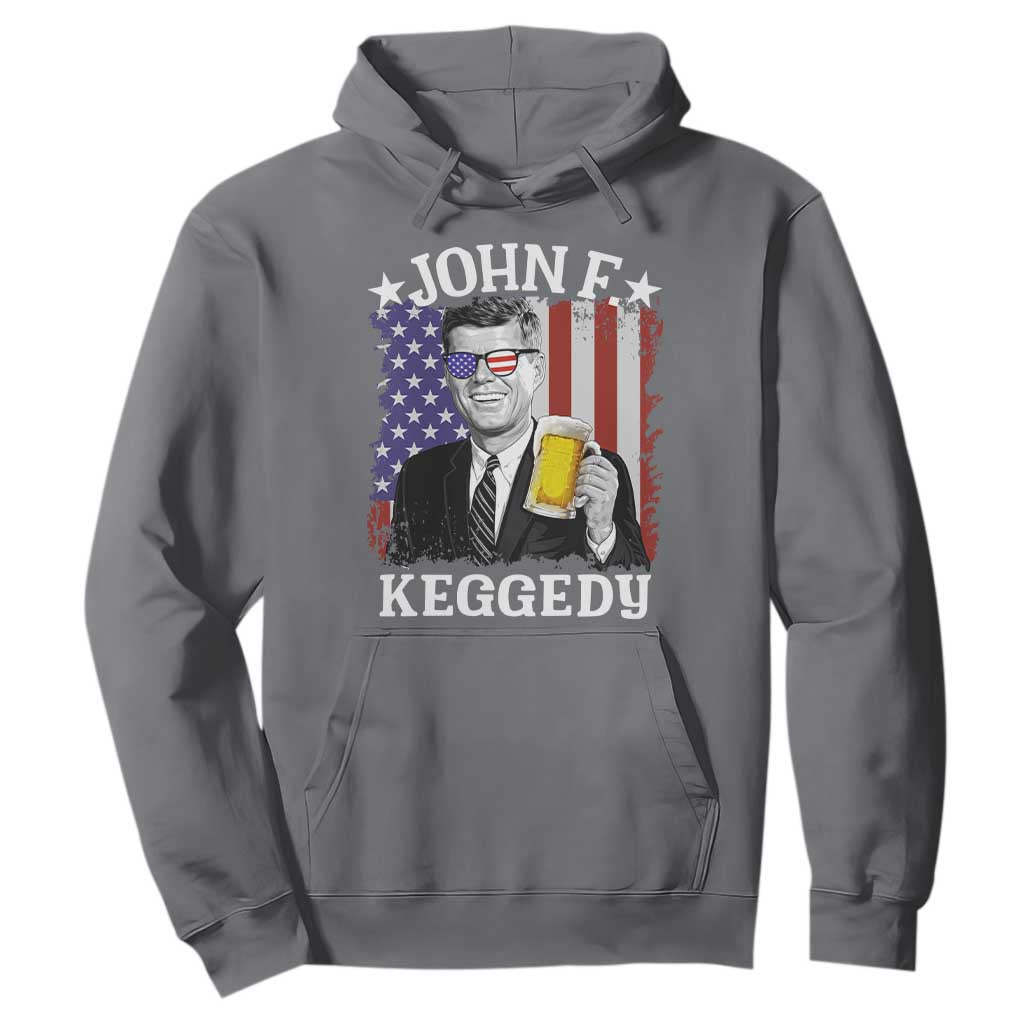 John F Kennedy Hoodie 4th of July America Flag Beer TS14 Charcoal Print Your Wear