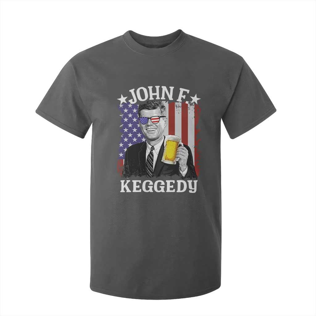 John F Kennedy T Shirt For Kid 4th of July America Flag Beer TS14 Dark Heather Print Your Wear