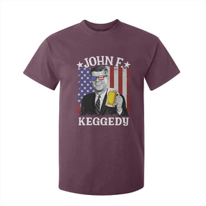 John F Kennedy T Shirt For Kid 4th of July America Flag Beer TS14 Maroon Print Your Wear