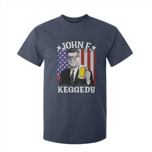 John F Kennedy T Shirt For Kid 4th of July America Flag Beer TS14 Navy Print Your Wear