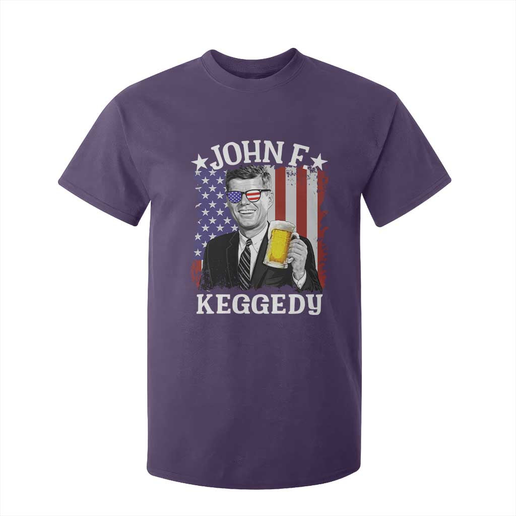 John F Kennedy T Shirt For Kid 4th of July America Flag Beer TS14 Purple Print Your Wear