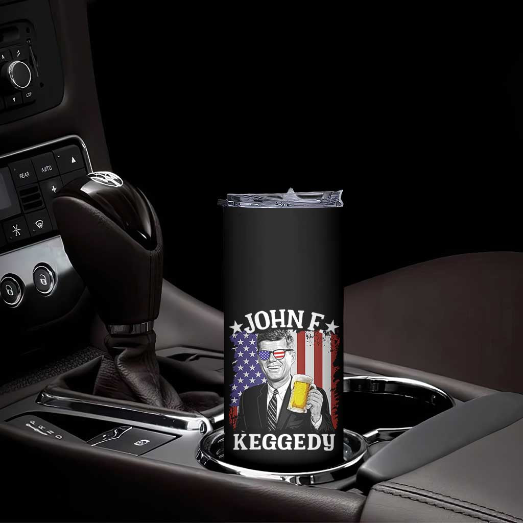 John F Kennedy Skinny Tumbler 4th of July America Flag Beer TS14 Print Your Wear