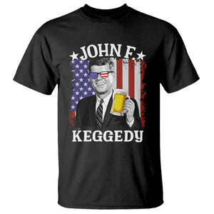 John F Kennedy T Shirt 4th of July America Flag Beer TS14 Black Print Your Wear