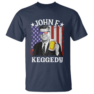 John F Kennedy T Shirt 4th of July America Flag Beer TS14 Navy Print Your Wear