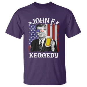 John F Kennedy T Shirt 4th of July America Flag Beer TS14 Purple Print Your Wear