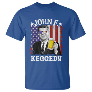 John F Kennedy T Shirt 4th of July America Flag Beer TS14 Royal Blue Print Your Wear