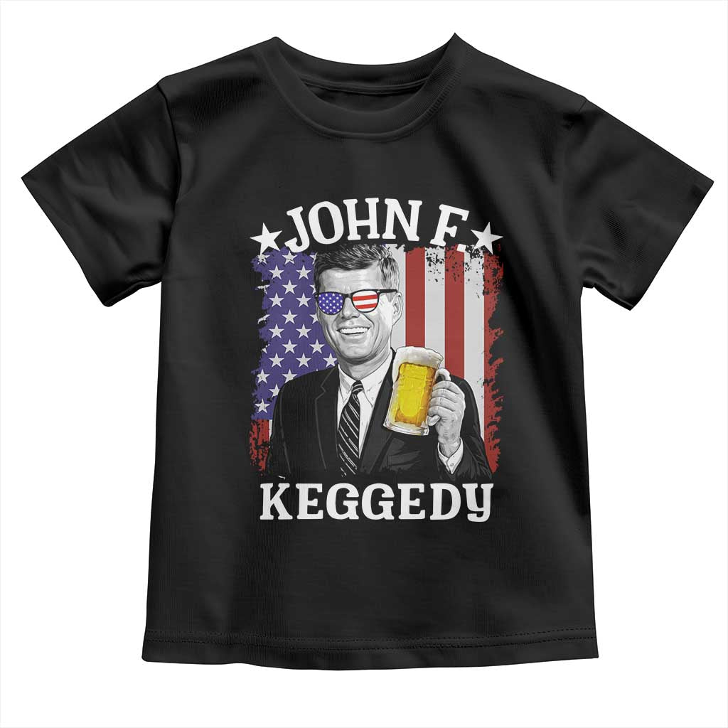John F Kennedy Toddler T Shirt 4th of July America Flag Beer TS14 Black Print Your Wear