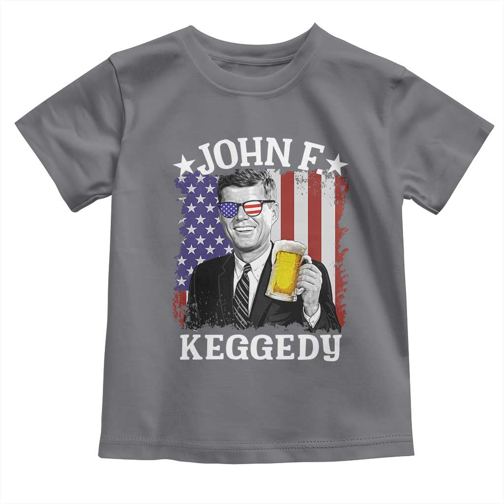 John F Kennedy Toddler T Shirt 4th of July America Flag Beer TS14 Charcoal Print Your Wear