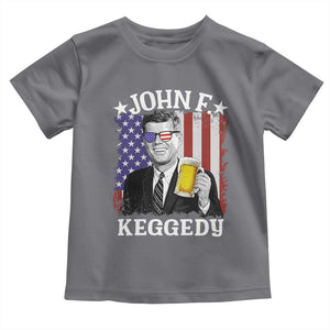 John F Kennedy Toddler T Shirt 4th of July America Flag Beer TS14 Charcoal Print Your Wear