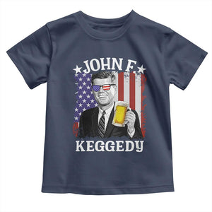 John F Kennedy Toddler T Shirt 4th of July America Flag Beer TS14 Navy Print Your Wear