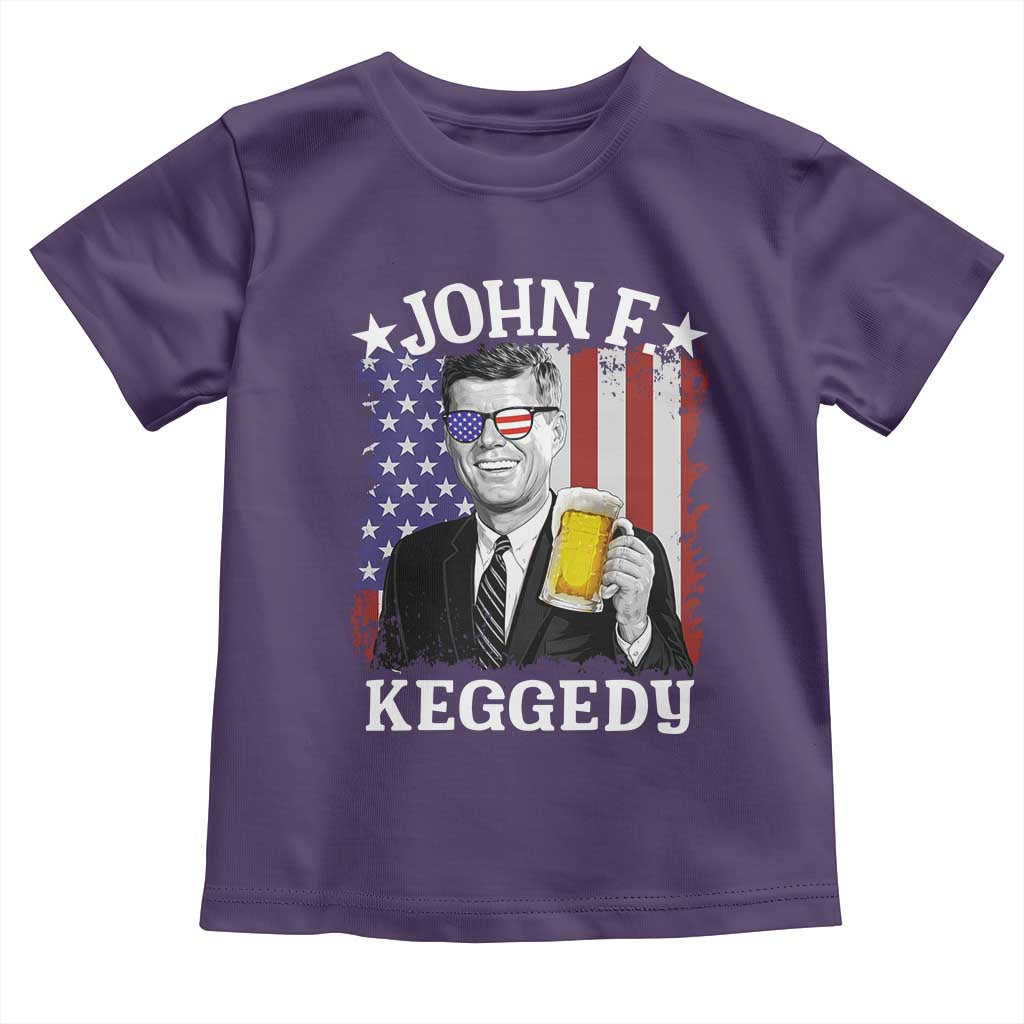 John F Kennedy Toddler T Shirt 4th of July America Flag Beer TS14 Purple Print Your Wear