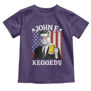 John F Kennedy Toddler T Shirt 4th of July America Flag Beer TS14 Purple Print Your Wear