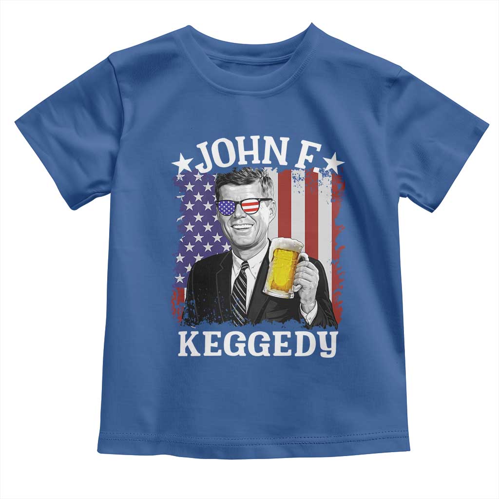 John F Kennedy Toddler T Shirt 4th of July America Flag Beer TS14 Royal Blue Print Your Wear
