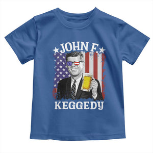 John F Kennedy Toddler T Shirt 4th of July America Flag Beer TS14 Royal Blue Print Your Wear