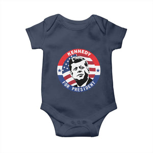 John F Kennedy US President American History Baby Onesie TS14 Navy Print Your Wear