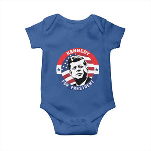 John F Kennedy US President American History Baby Onesie TS14 Royal Blue Print Your Wear