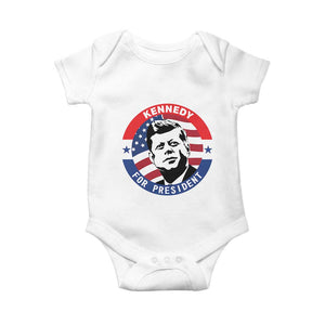 John F Kennedy US President American History Baby Onesie TS14 White Print Your Wear