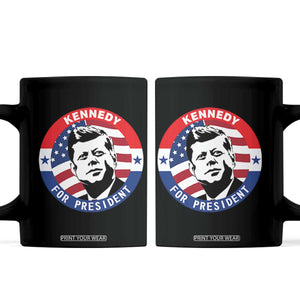 John F Kennedy US President American History Coffee Mug TS14 Black Print Your Wear