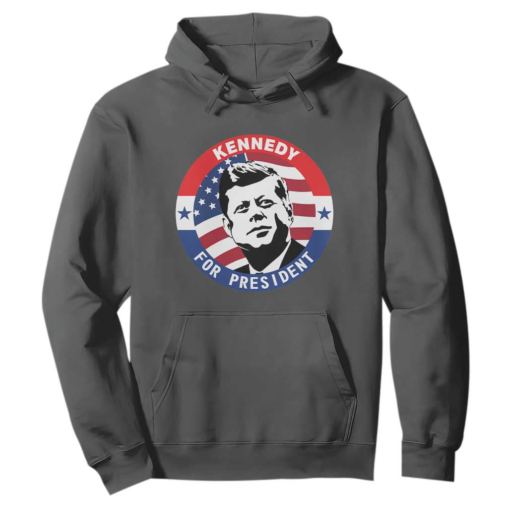 John F Kennedy US President American History Hoodie TS14 Dark Heather Print Your Wear