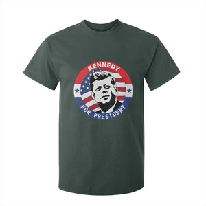 John F Kennedy US President American History T Shirt For Kid TS14 Dark Forest Green Print Your Wear