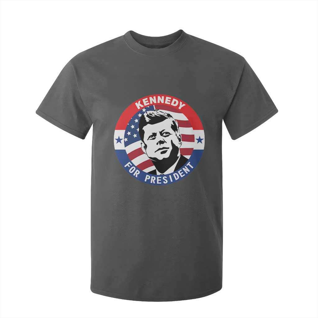 John F Kennedy US President American History T Shirt For Kid TS14 Dark Heather Print Your Wear