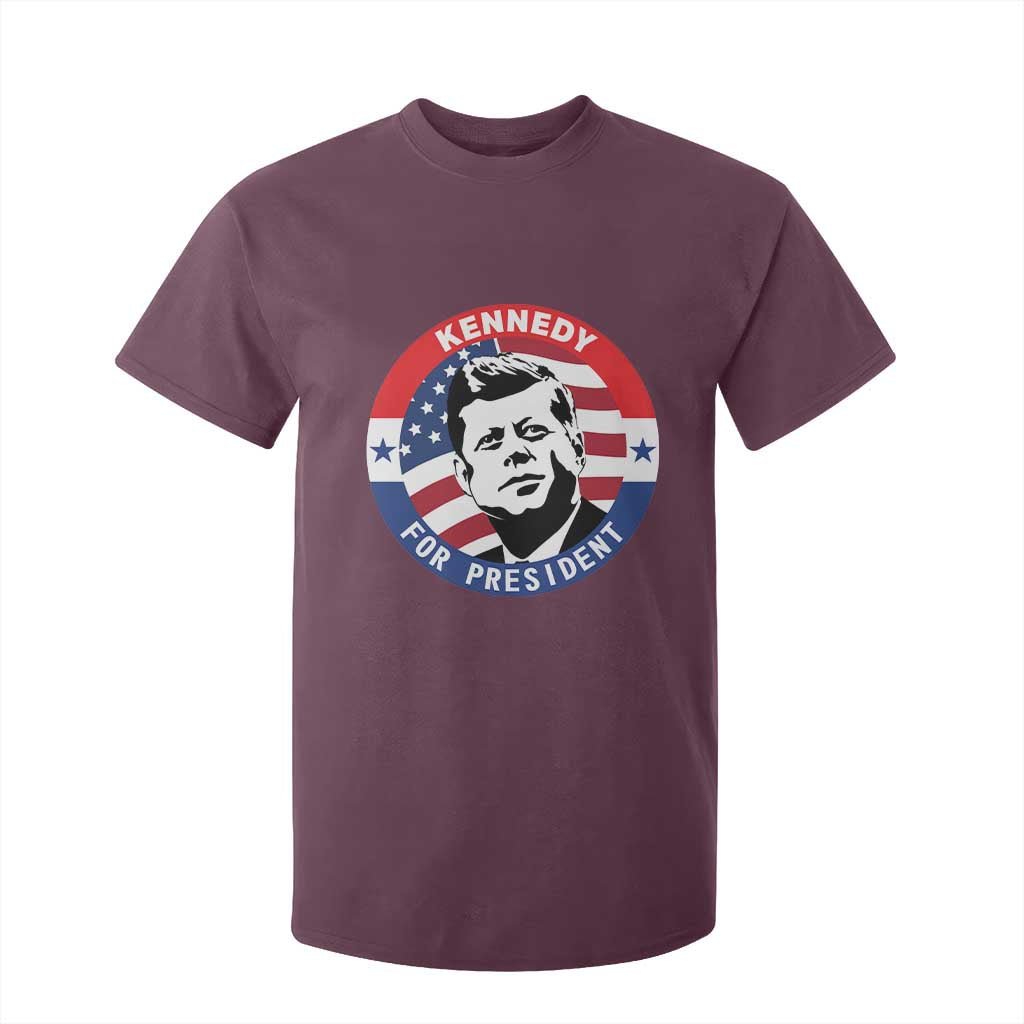John F Kennedy US President American History T Shirt For Kid TS14 Maroon Print Your Wear