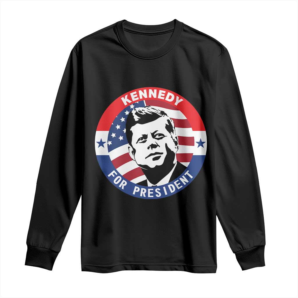 John F Kennedy US President American History Long Sleeve Shirt TS14 Black Print Your Wear