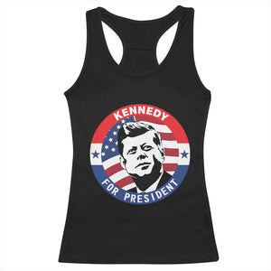 John F Kennedy US President American History Racerback Tank Top TS14 Black Print Your Wear