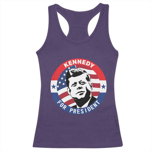 John F Kennedy US President American History Racerback Tank Top TS14 Purple Print Your Wear