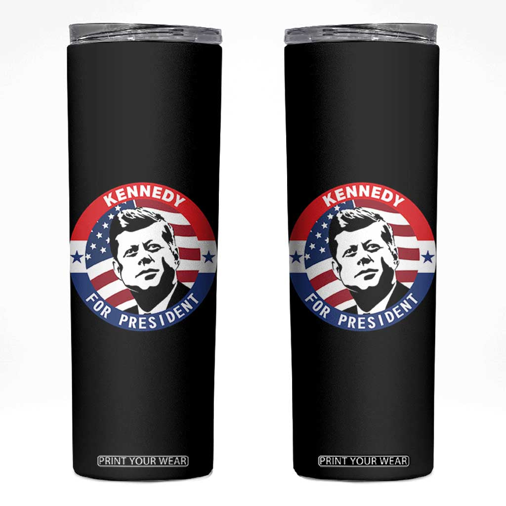 John F Kennedy US President American History Skinny Tumbler TS14 Black Print Your Wear