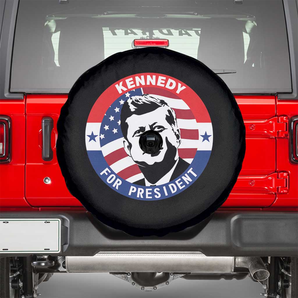 John F Kennedy US President American History Spare Tire Cover TS14 Black Print Your Wear
